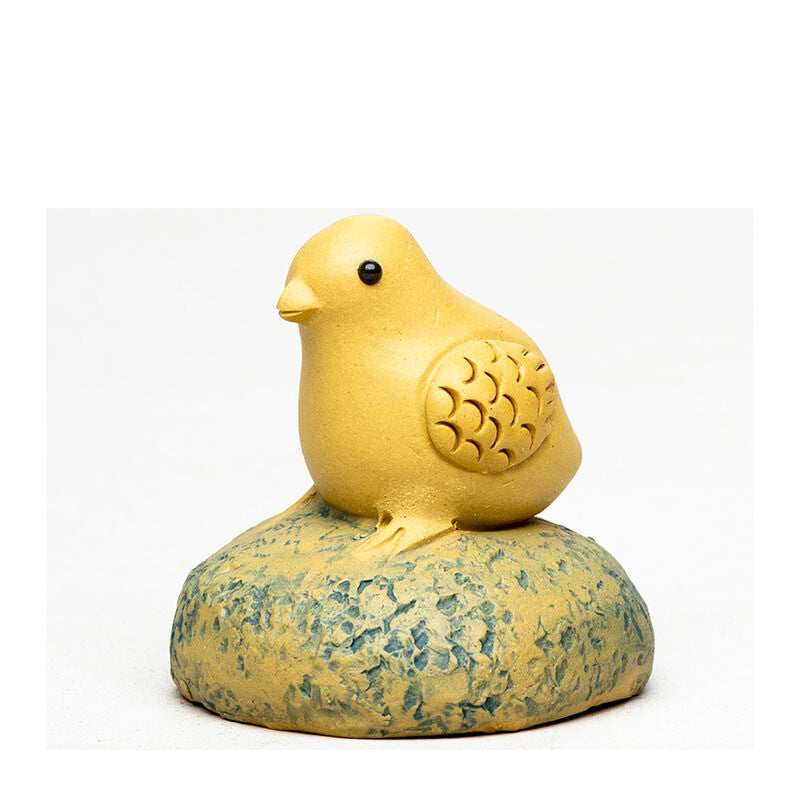 Chinese Yixing Zisha Pottery Porcelain Zodiac Rooster Cock Chicken Lucky Tea Pet