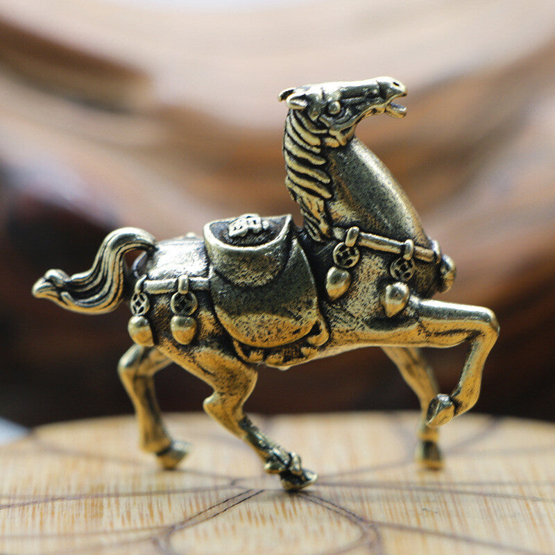 Brass Horse Figurine Statue Animal Figurines Toys House Desktop Decoration New