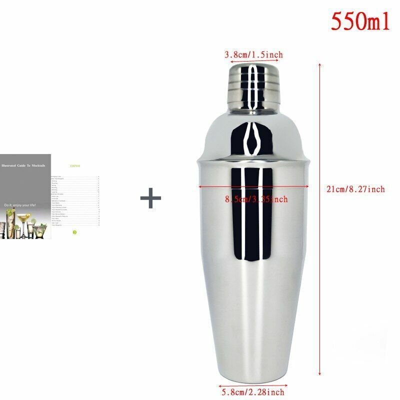 550/750ml Cocktail Shakers 11Pcs/Set Bartender Kit Stainless Steel Mixer Muddler