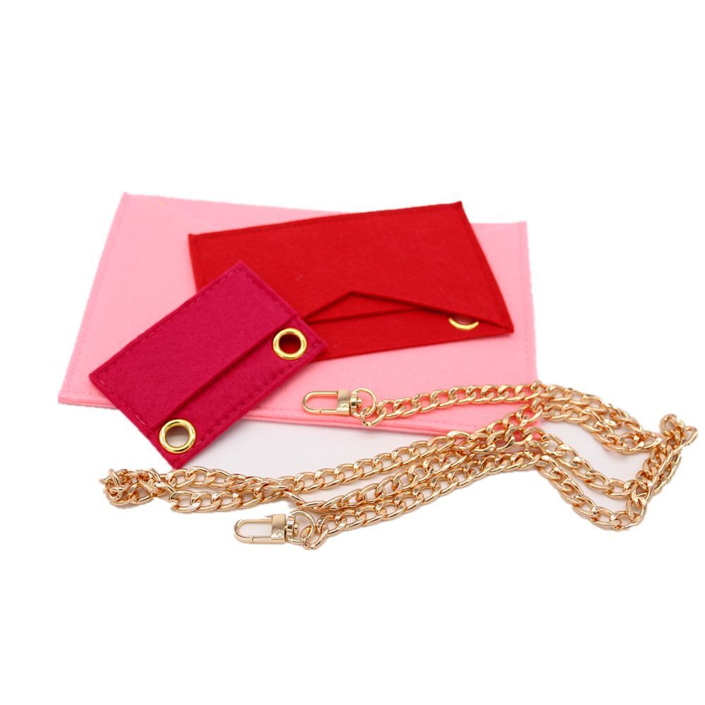 Organizer Handbag Golden Chain Crossbody Bag Envelope Purse Insert Organizer 1PC