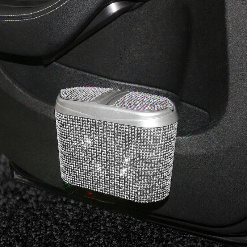 Car Van Trash Waste Bin Flip Case Rubbish Holder Auto Garbage Can Storage Box