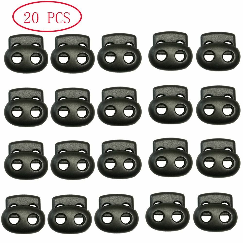10/50PCS 5mm Hole Spring Cord Locks Plastic Stopper Sliders Clip bungee Camping