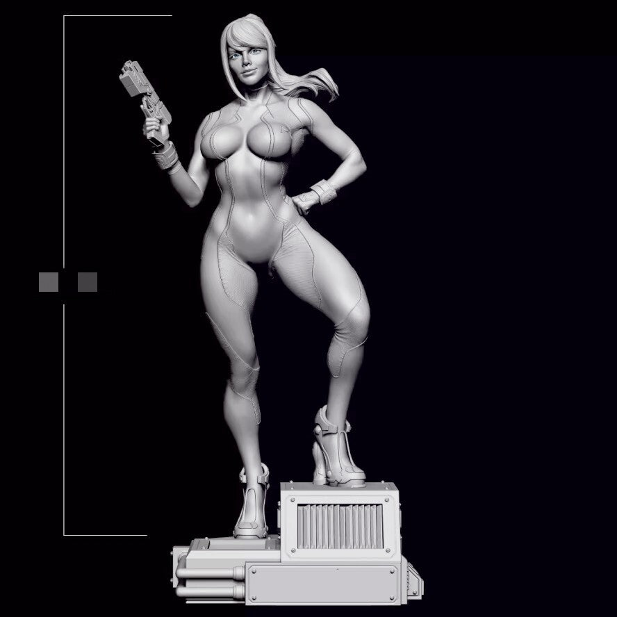 1/24 resin figure model Galaxy Female Warrior 3D Printing unassembled unpainted