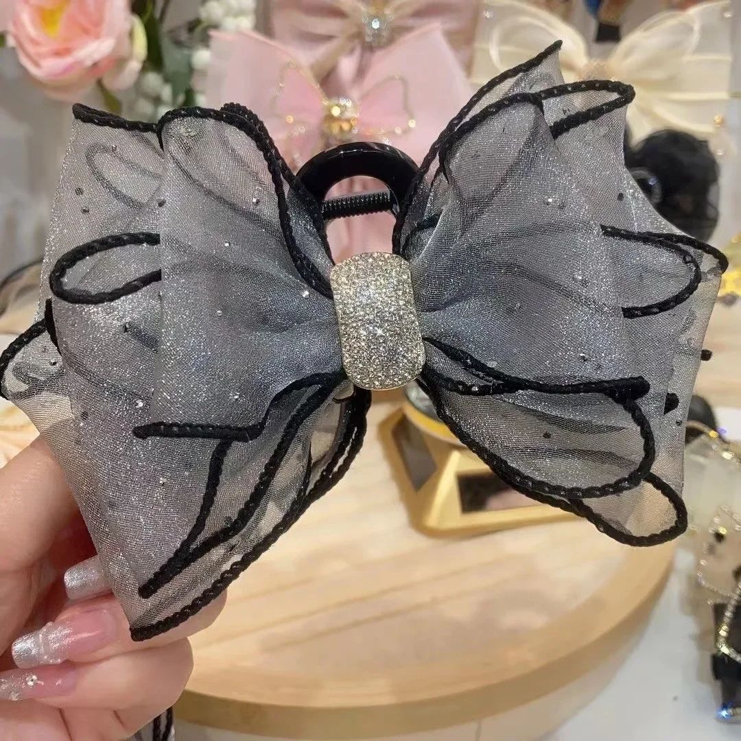 Women Hair Claw Lace Mesh Geometric Butterfly Vintage Elegant Clip Clamp Hairpin