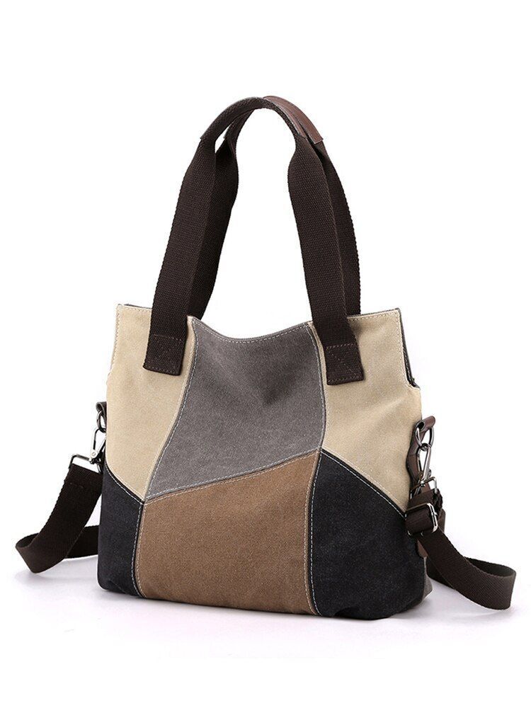 Bag Canvas Totes Handbag Patchwork Messenger Shoulder Bags Crossbody 32*13*30 CM