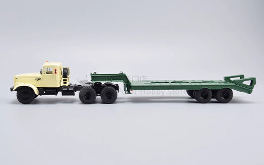1:43 SSM KRAZ-258B1 CHMZAP-5523 Heavy Tractor Truck with Trailer Diecast Model