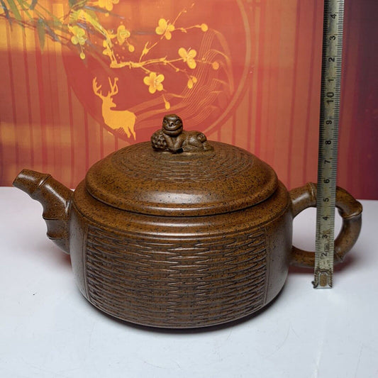 Chinese Yixing Purple Clay Teapot Tea Set Pot Zisha Ceramic Cute Decor Figurine