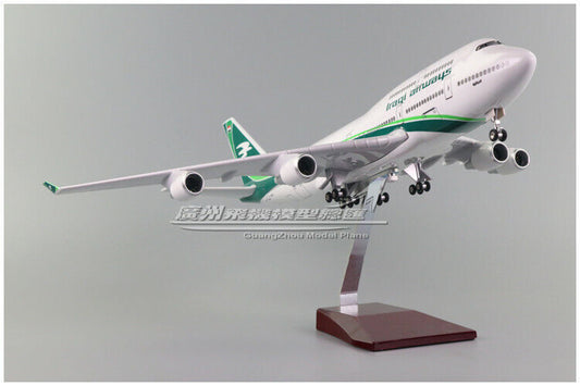 1:150 47CM Iraqi Airways BOEING 747-400 Passenger Plane Landing Gear Resin Model