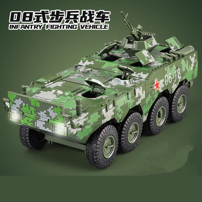 1:32 Militay Armored Car Truck Diecast Model Vehicle Sound Light Kid Toy Gift
