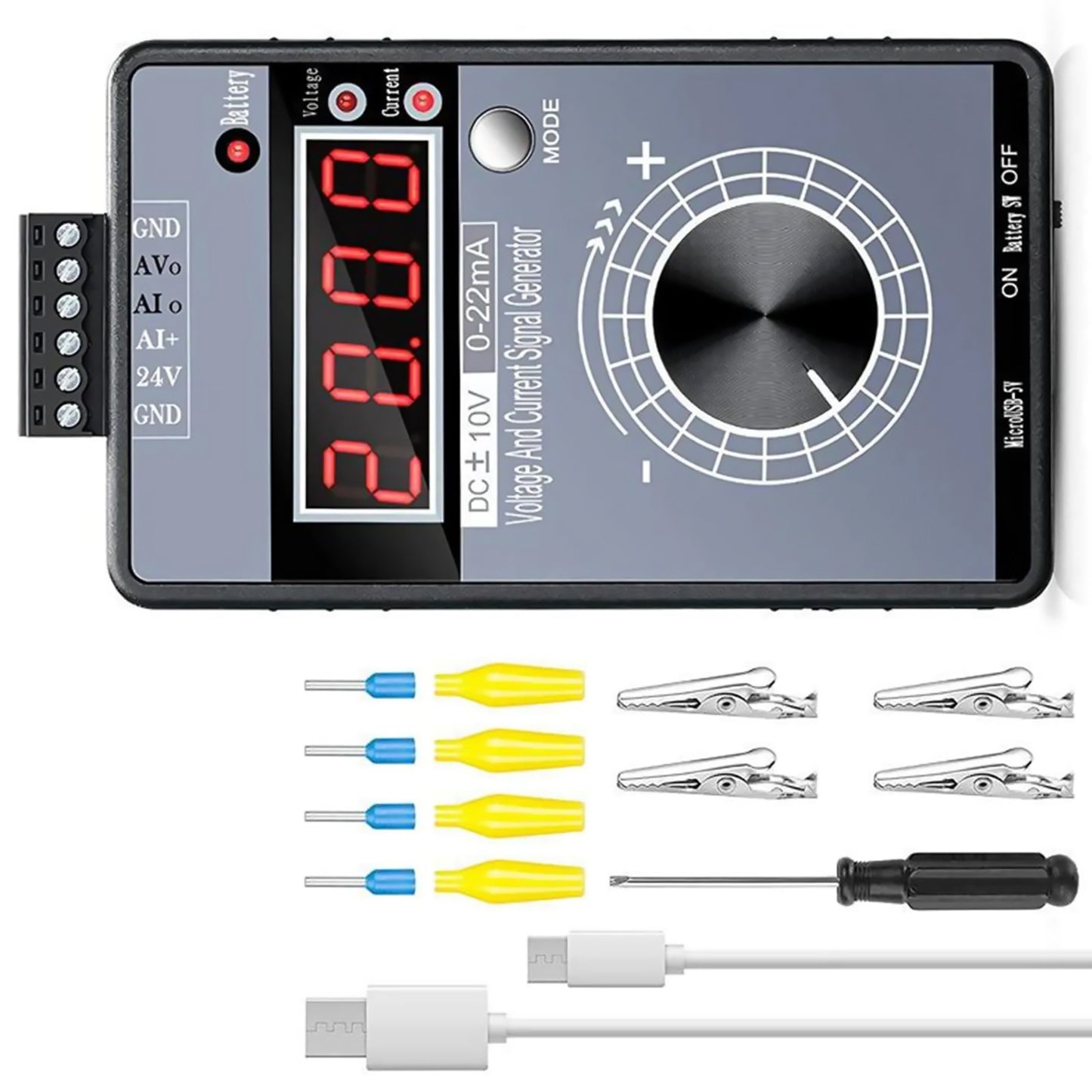 1Pcs Digital 4-20mA 0-10V Voltage Signal Generator 0-22mA Current Transmitter