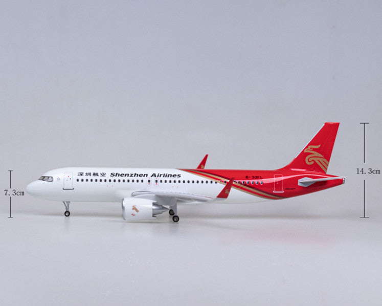 1:80 47CM Shenzhen Airlines AIRBUS A320neo Airplane Landing Gear Resin Model