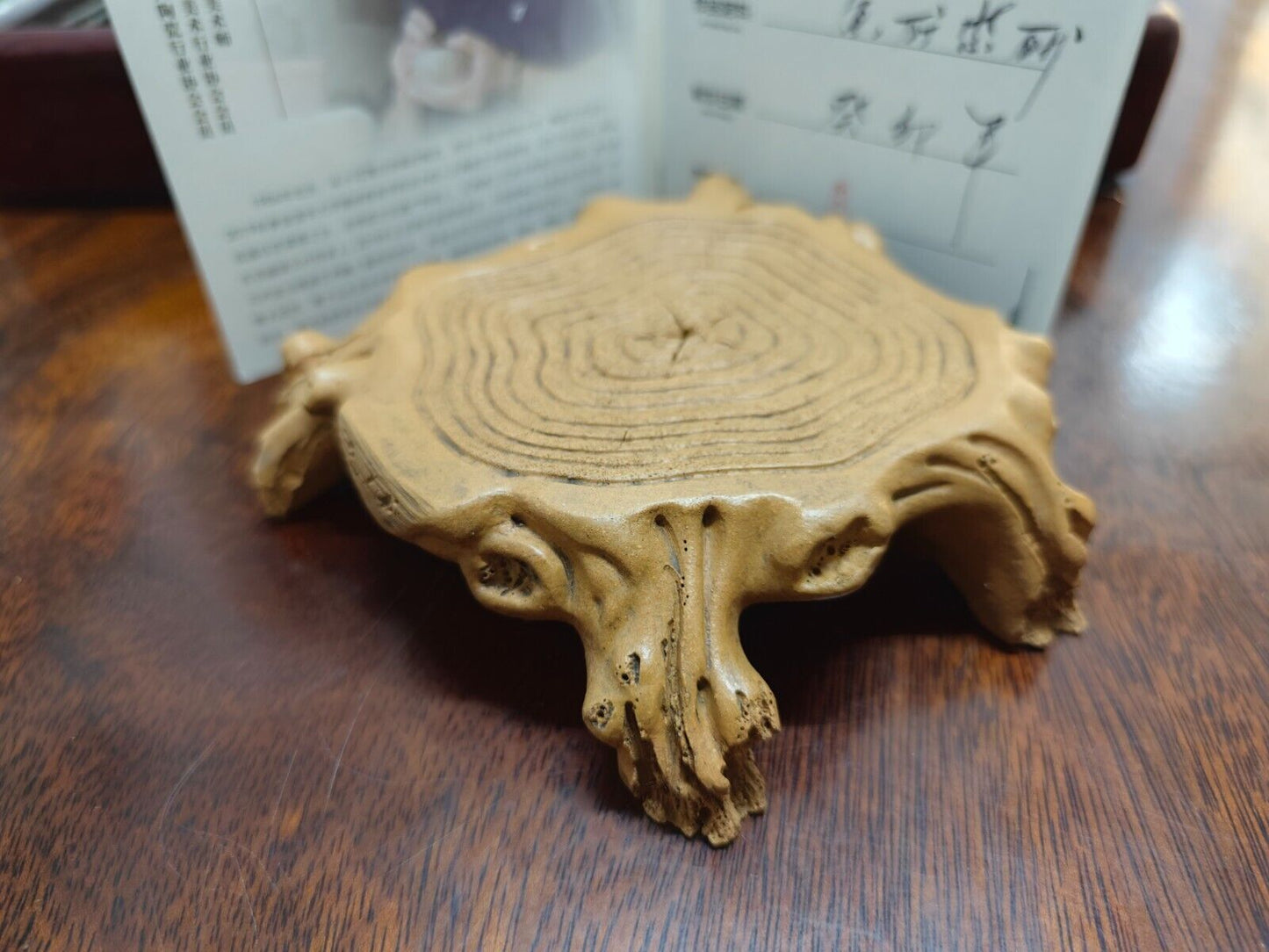 手工Zisha Duan粘土茶壶架茶垫锅盖杯茶壶托盘 -