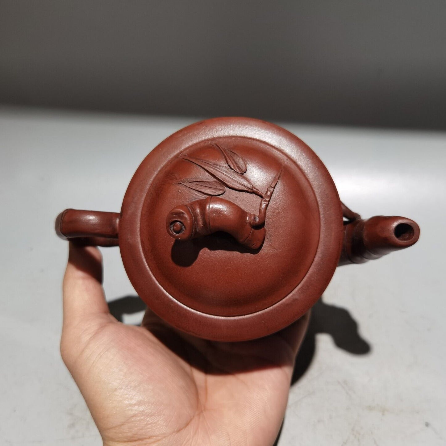 Chinese Yixing Zisha Clay Handmade Exquisite bamboo shape Teapot 品名:竹段壶 低款:徐汉棠