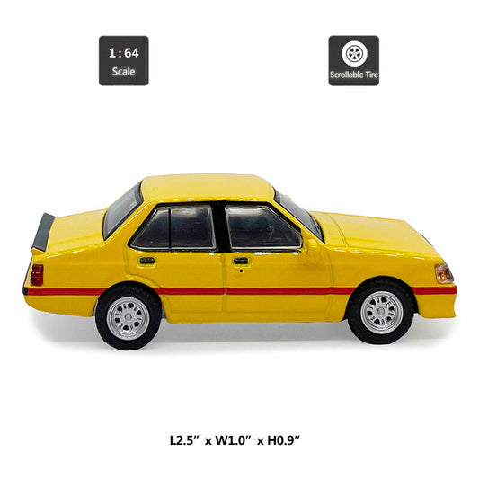 Mitsubishi Lancer EX2000 Turbo 1:64 Diecast Model Car Alloy Metal Vehicle Yellow
