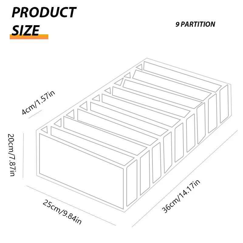 6/7/9 Grids Storage Bag Clothes Jeans Pants Drawer Organizer Wardrobe Boxes AU