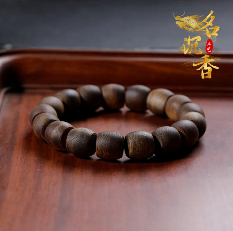 Natural Vietnam Nha Trang 白奇楠沉香 Agarwood Bracelets Buddhist Prayer Beads