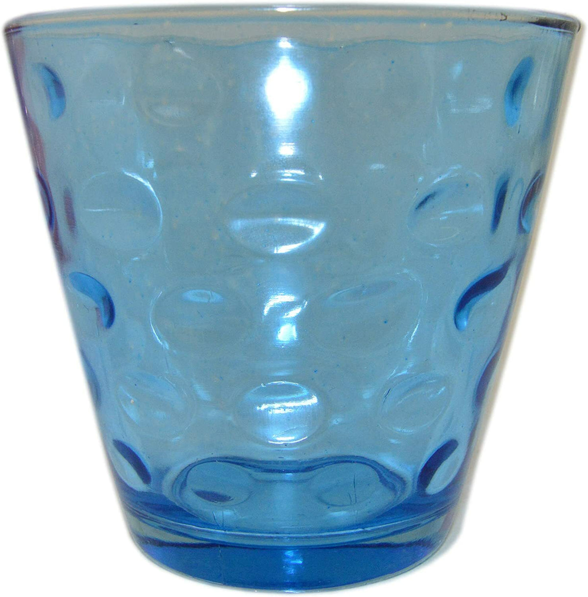 4 Pack of Colorful Whiskey Glasses - Glass Cups for Water, Wine, Beer, Iced Tea