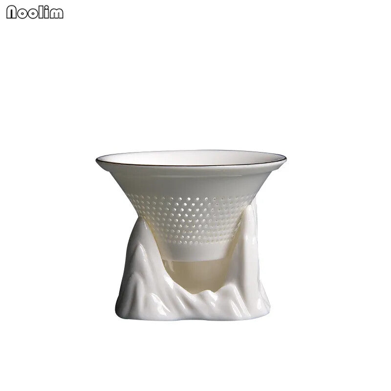 Mountain Peak Jade Porcelain Tea Filter Strainer Creative Teahouse Ceramic