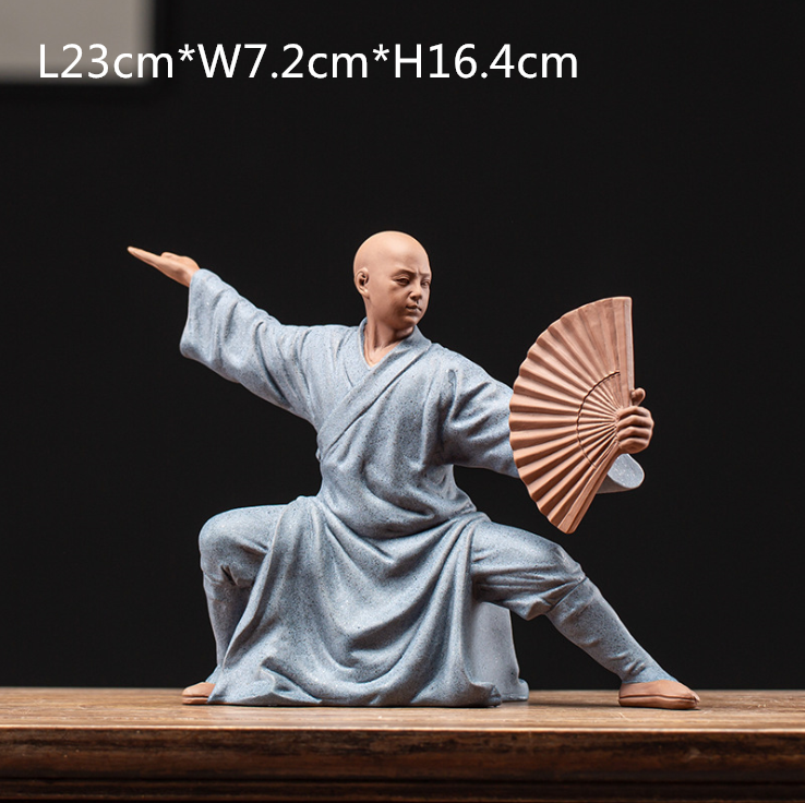 Handmade Tea Pet Home Ornaments Monk Statue Safety Good Luck Tea Tray Decoration