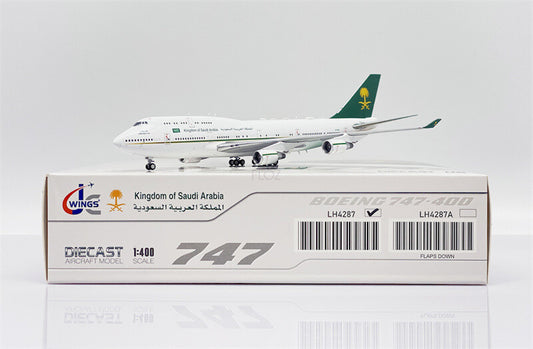 JC Wings Kingdom of Saudi Arabia for Boeing B747-400 HZ-HM1 1/400 Aircraft Model