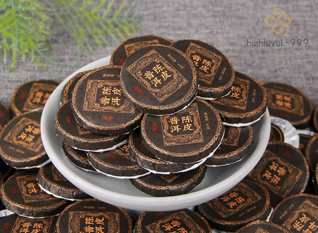 Dried Tangerine Peel Ripe Puer Mini Tea Cakes Chenpi Shu Puer Tuocha 500g