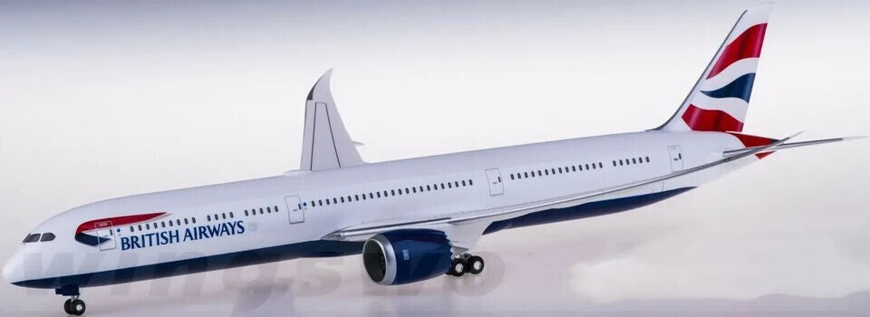 1:200 34CM Hogan BRITISH AIRWAYS BOEING 787-10 Passenger Plane ABS Plastic Model