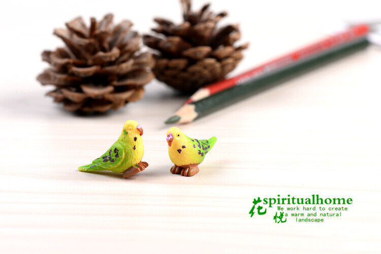 Decoration Ornaments 3pcs/lot Gorgeous Parrot Moss Micro Landscape Material