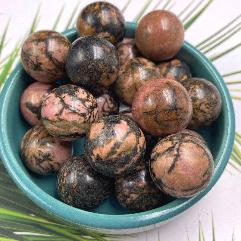 20pcs 20mm No Hole Natural Gemstone Round Ball Healing Sphere Stones Decor