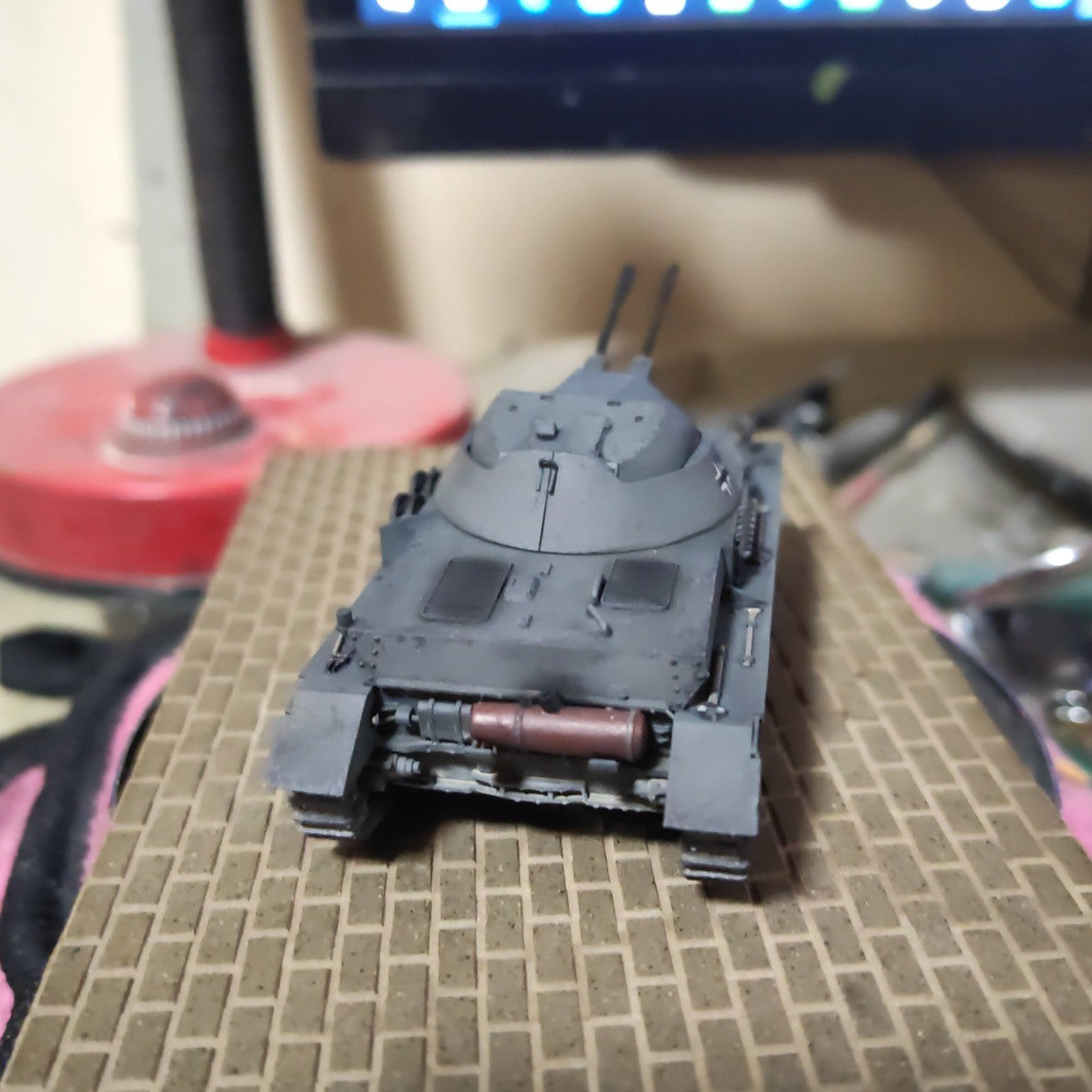 3D Printed 1/72 Jgermany No. 4 Ball Flash Tank Finished Product