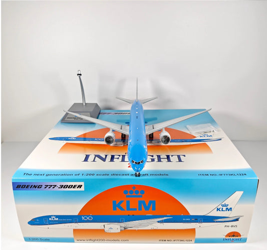 1:200 InFlight KLM B777-300ER PH-BVS Passenger Airplane Diecast Plane Model