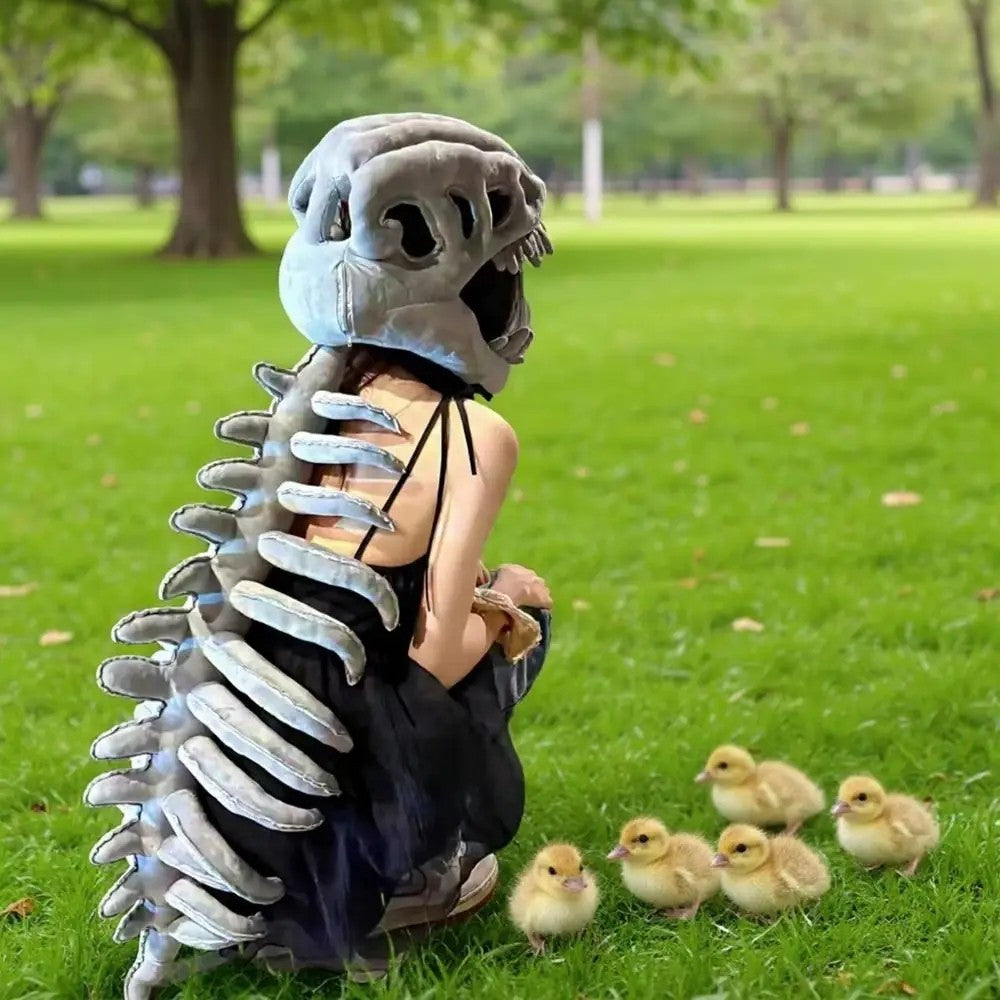 3D Dinosaur Skeleton Funny Novelty Cos Props Comfortable Soft Costume Set Kids
