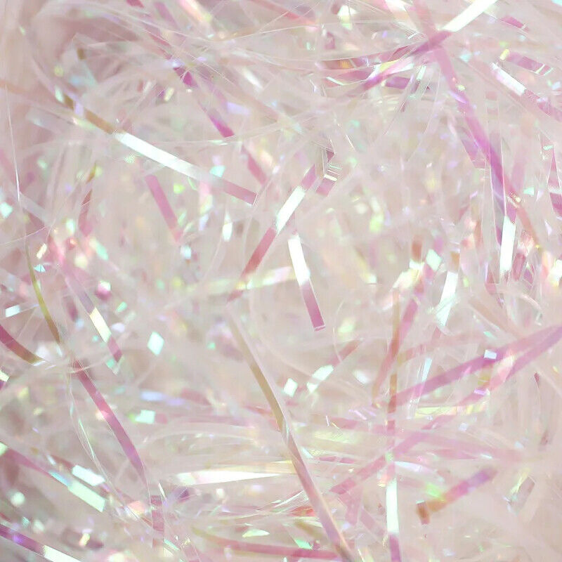 Raffia Fillers 20~100g Colorful Transparent Plastic Silk Shredded Gift Box Decor