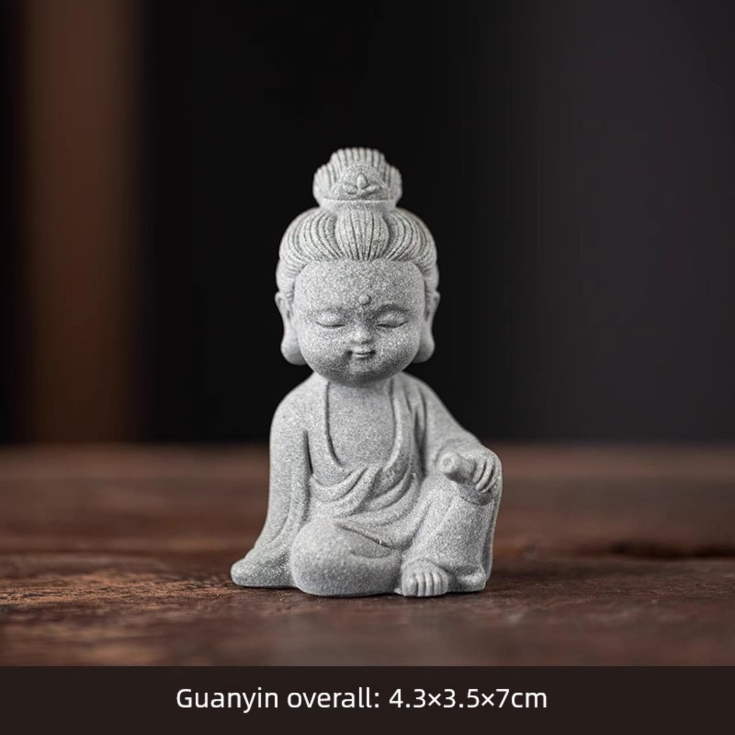Chinese Guanyin Sandstone Tea Pet 7cm 2.8in Tea Play Desktop Decor