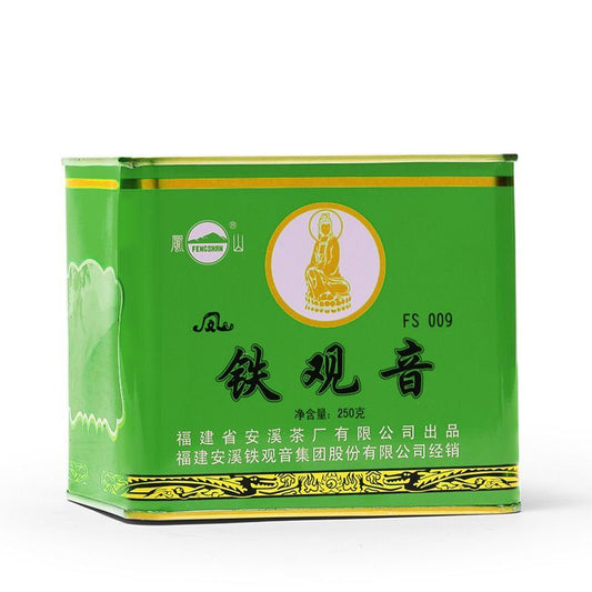 FENG SHAN Brand Qing Xiang Green Anxi Tie Guan Yin Chinese Oolong Tea 250g Tin