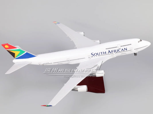 47CM 1:150 SOUTH AFRICAN BOEING 747-400 Airplane Landing Gear Resin Plane Model