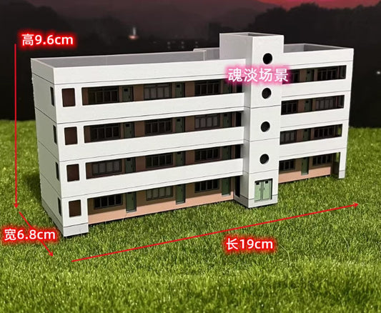 1/150 Scale School Building Model Railroads Trains Modern House Kits D1 D2