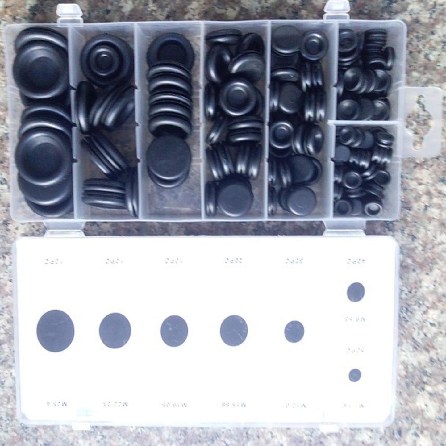 170pcs Assorted Rubber Washer Firewall Hole Plug Eyelet Set Gasket Kit