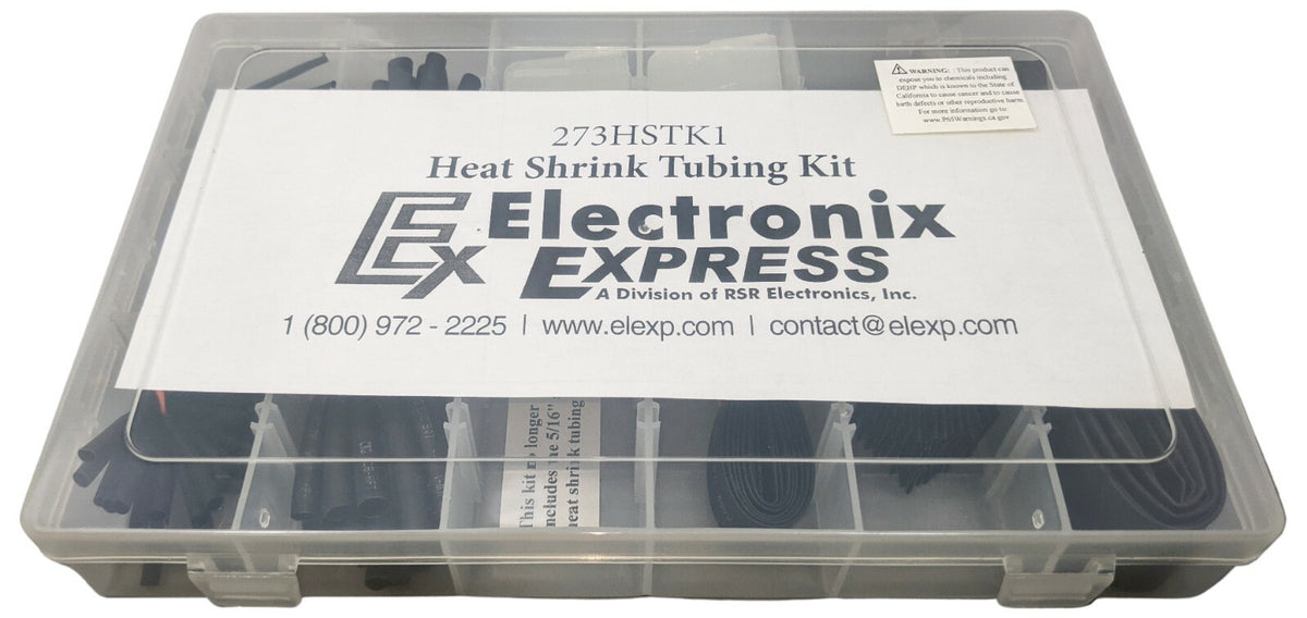 Heat Shrink Tubing Kit - 1/16", 3/32", 1/8", 3/16", 1/4", 3/8", 1/2", 5/8", 3/4"