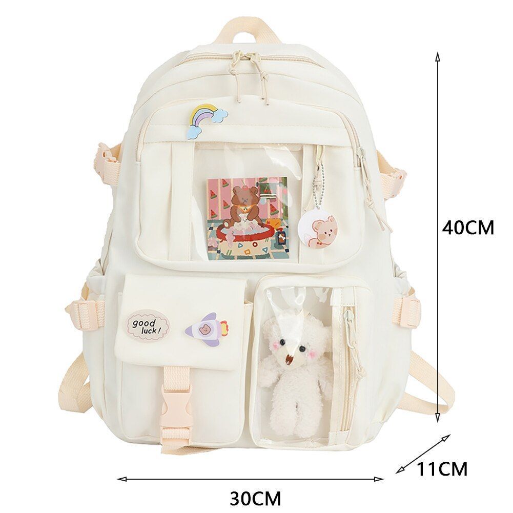 Vintage Women Patchwork Backpack Leisure School Student Large Handbag 40*30*10CM