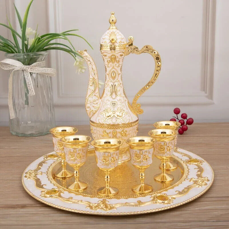 Metal Bar Sets European Cup Wine Set Metal Wine Dispenser Gift Home Wine Cabinet