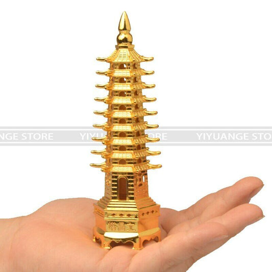 China Wenchang Pagoda Craft Statue Metal 3D Model metal Home Decoration Souvenir