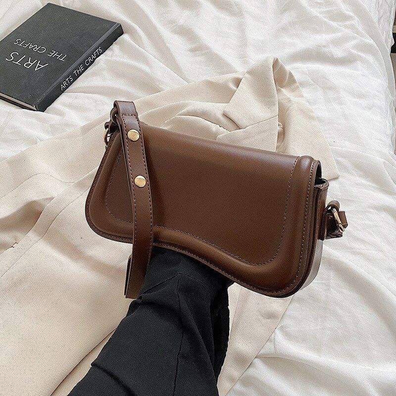 Luxury Synthetic Leather Shoulder Crossbody Bag Underarm Purse Handbag 24*15*6CM
