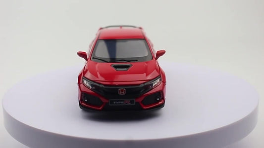 1:32 Diecast 2019 Honda Civic Type R Metal Car Model Toy Door Open Sound Light