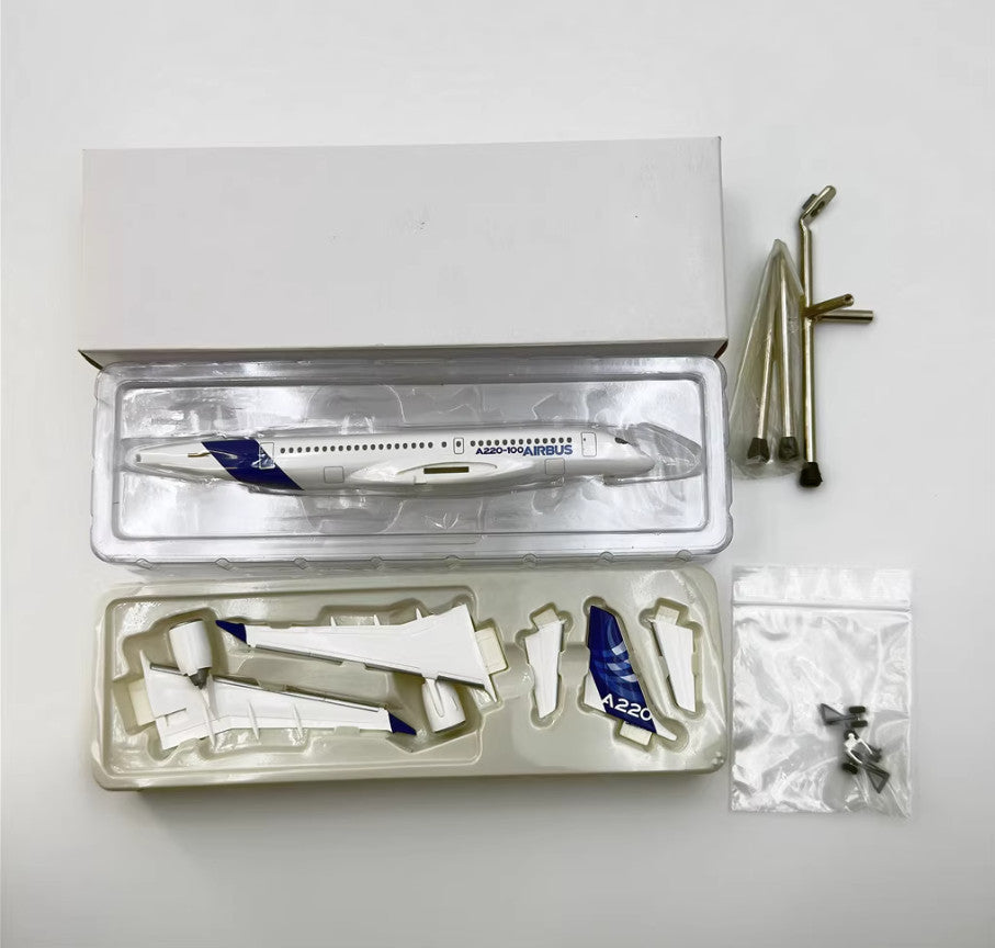 1:200 Hogan AIRBUS A220-100 Passenger Plane Airplane ABS Plastic Aircraft Model