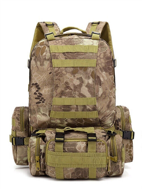 4 in 1 Backpack 55L Tactical Backpack Bag Army Rucksack Outdoor Sport Travel
