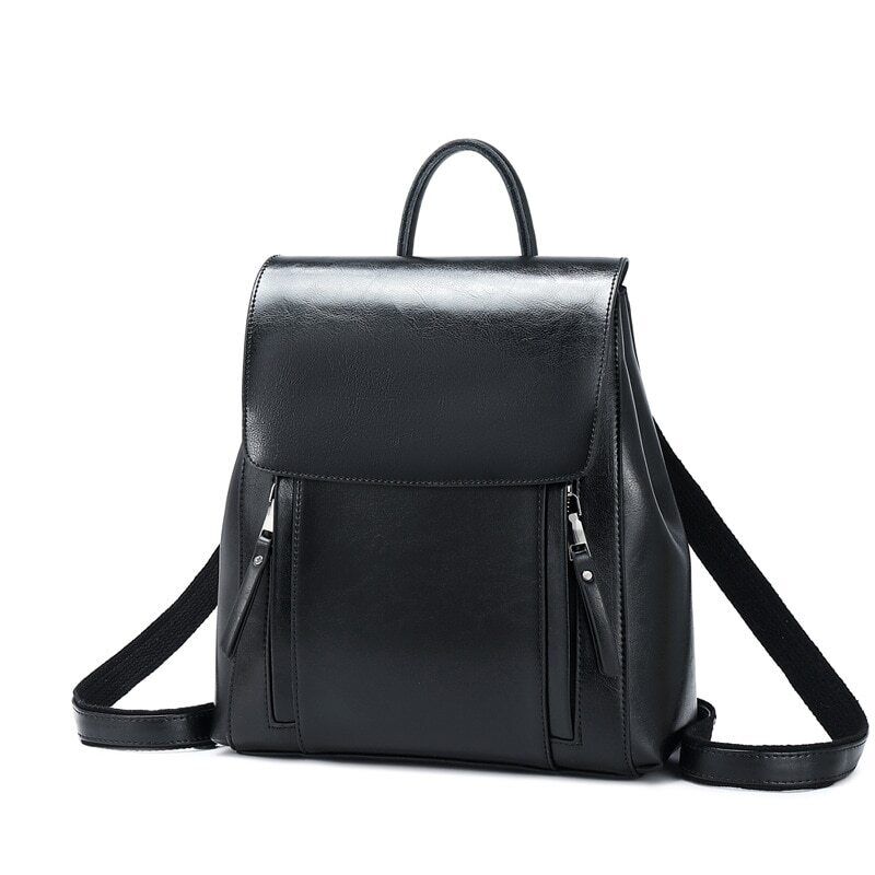 Genuine Leather Women Backpack Shoulder Bag Girls School Skin Book Laptop Bags