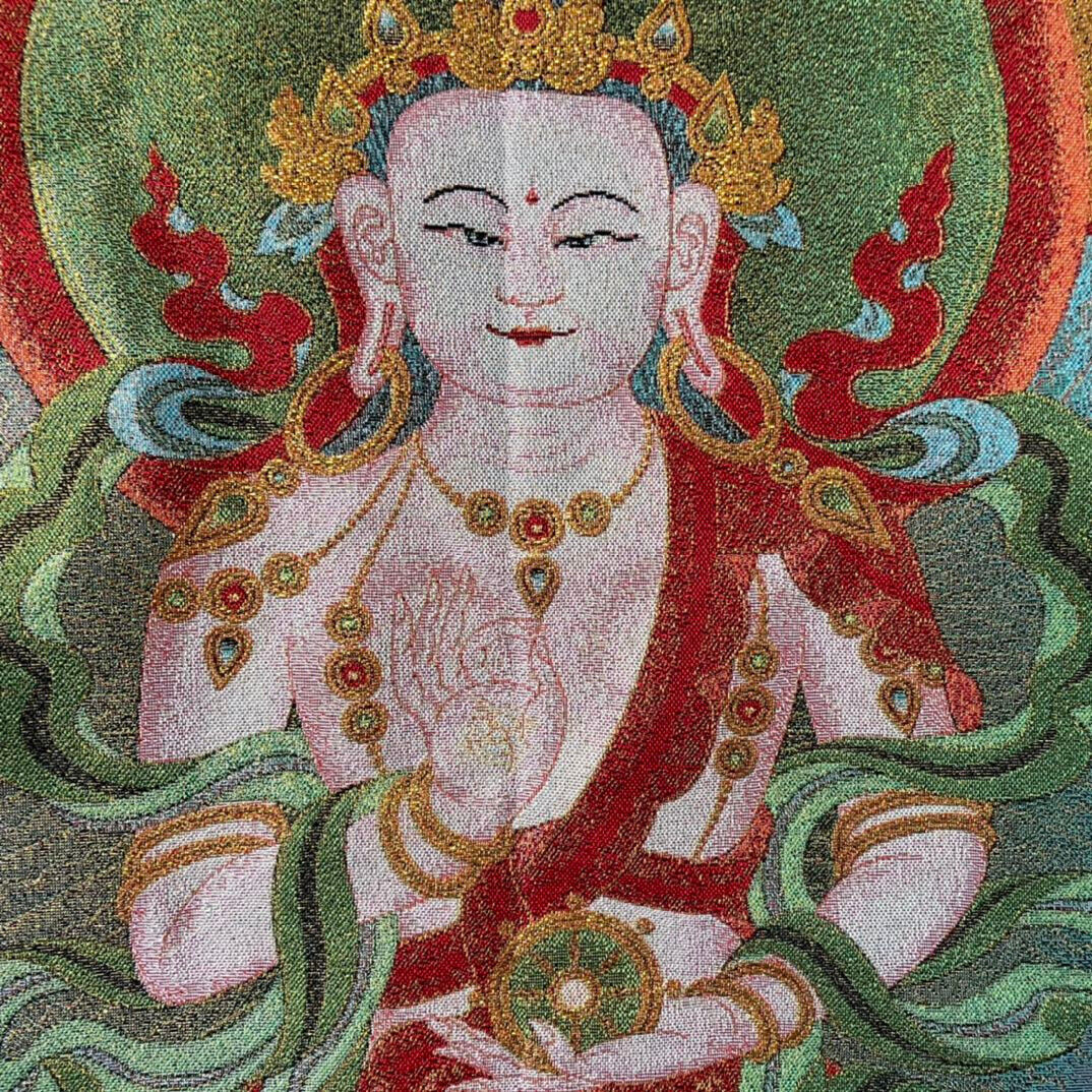 Ancient Tangka Embroidery Guanyin Bodhisattva in Tibet, China 60*90CM(观音菩萨208#)