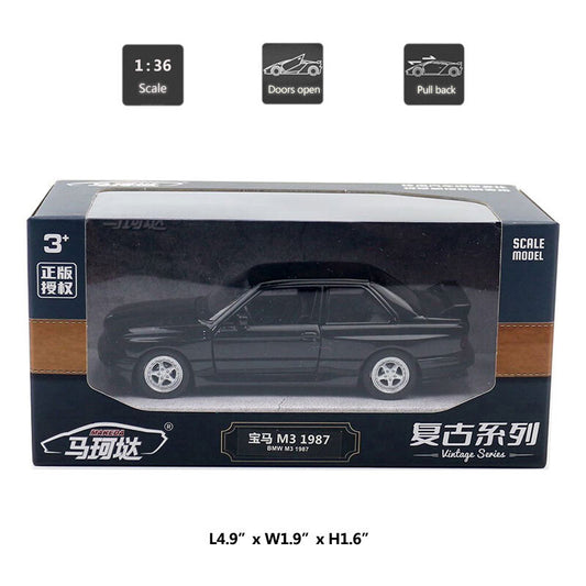 1/36 BMW M3 Model Car Metal Diecast Toy Vehicle Toys for Boys Kids Gifts Black