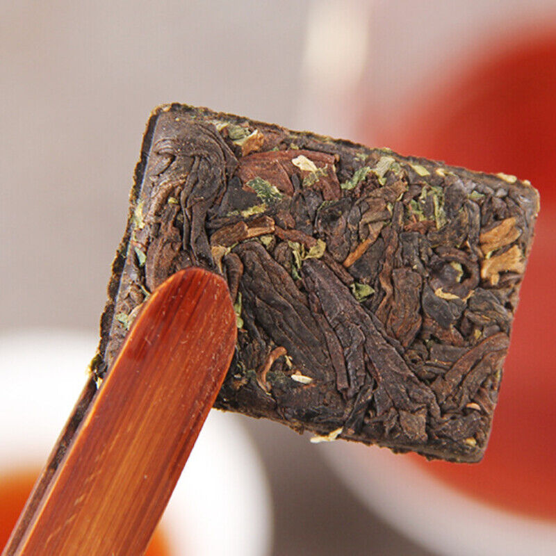 500g Glutinous Fragrant Pu-Erh Ripe Tea Top-Grade Small Square Pu-erh Tea Brick