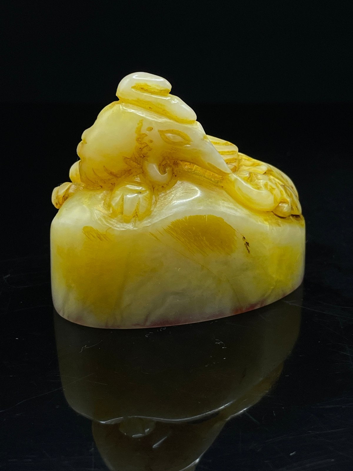 Chinese Natural Shoushan Stone Hand-carved Exquisite Phoenix Seal 31253